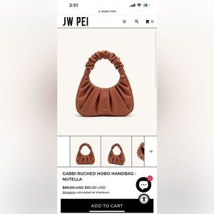 JW PEI Hobo purse in Nutella